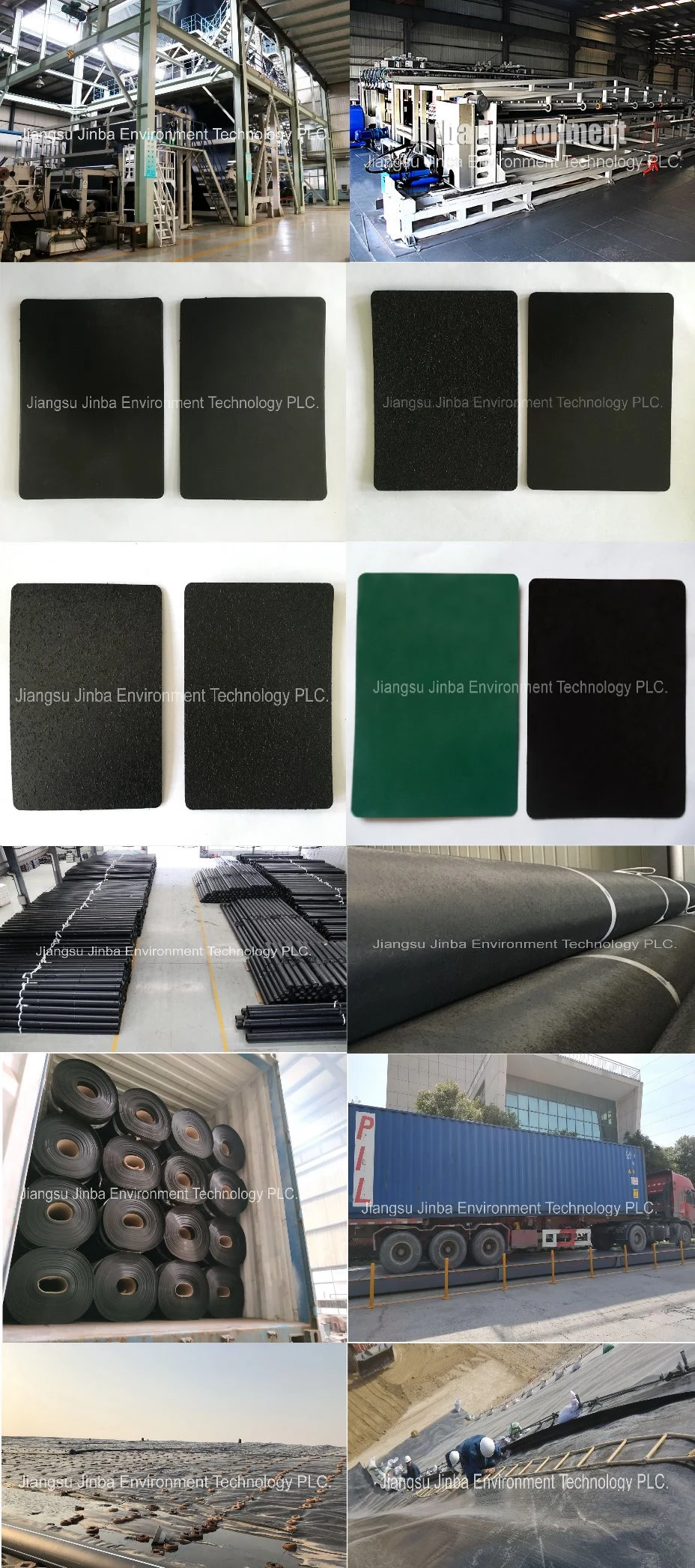 Thickness 0.50 - 3.00 mm Anti-Seepage Impermeable Impervious Double-Sided Smooth / Texture HDPE Geomembrane for Environmental Protection