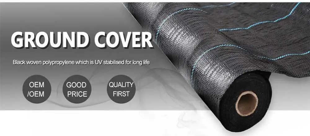 95GSM 2X50m Woven Fabric Geotextile Weed Control Ground Cover with UV
