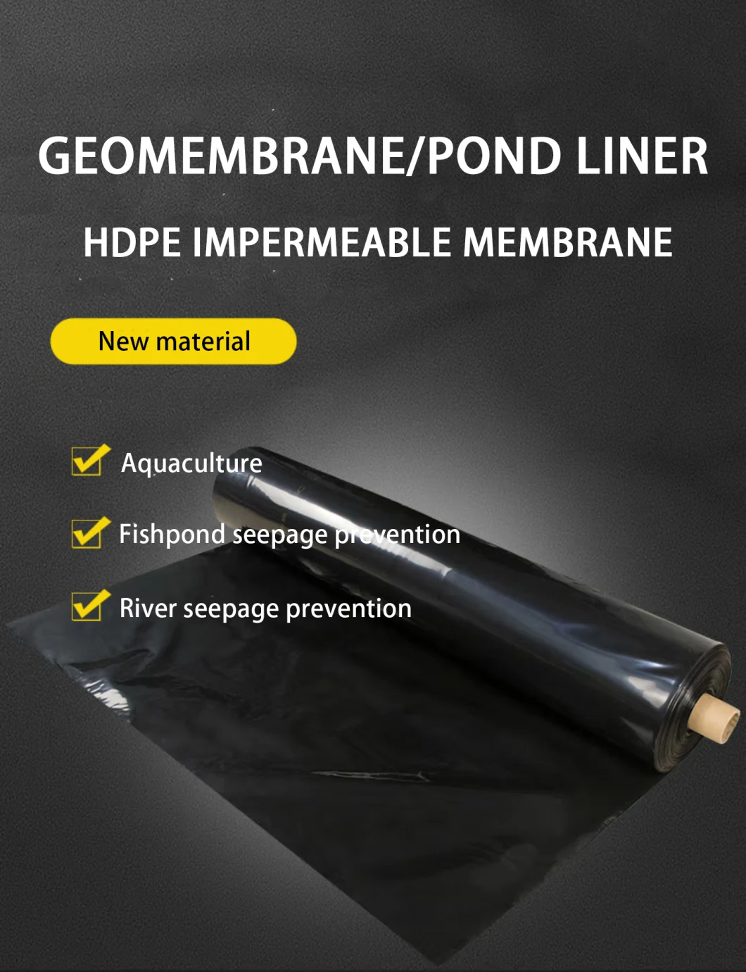 HDPE PVC 1mm Dam Pond Liner 1.5mm 2mm Landfill Biodigester Liners Geomembrane Global Sell