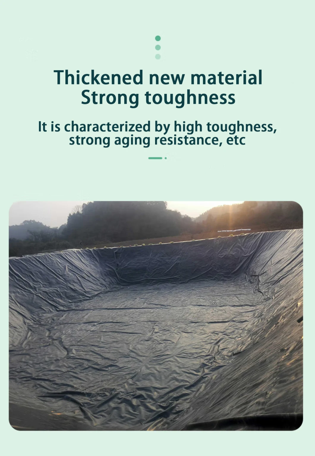HDPE PVC 1mm Dam Pond Liner 1.5mm 2mm Landfill Biodigester Liners Geomembrane Global Sell