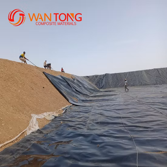 0.5mm 0.75mm 1mm 1.5mm 2.0mm Anti-Seepage Waterproof Impermeable Smooth Textured HDPE Geomembrane for Pond Liner Landfill Mining Water Reservoir Liner